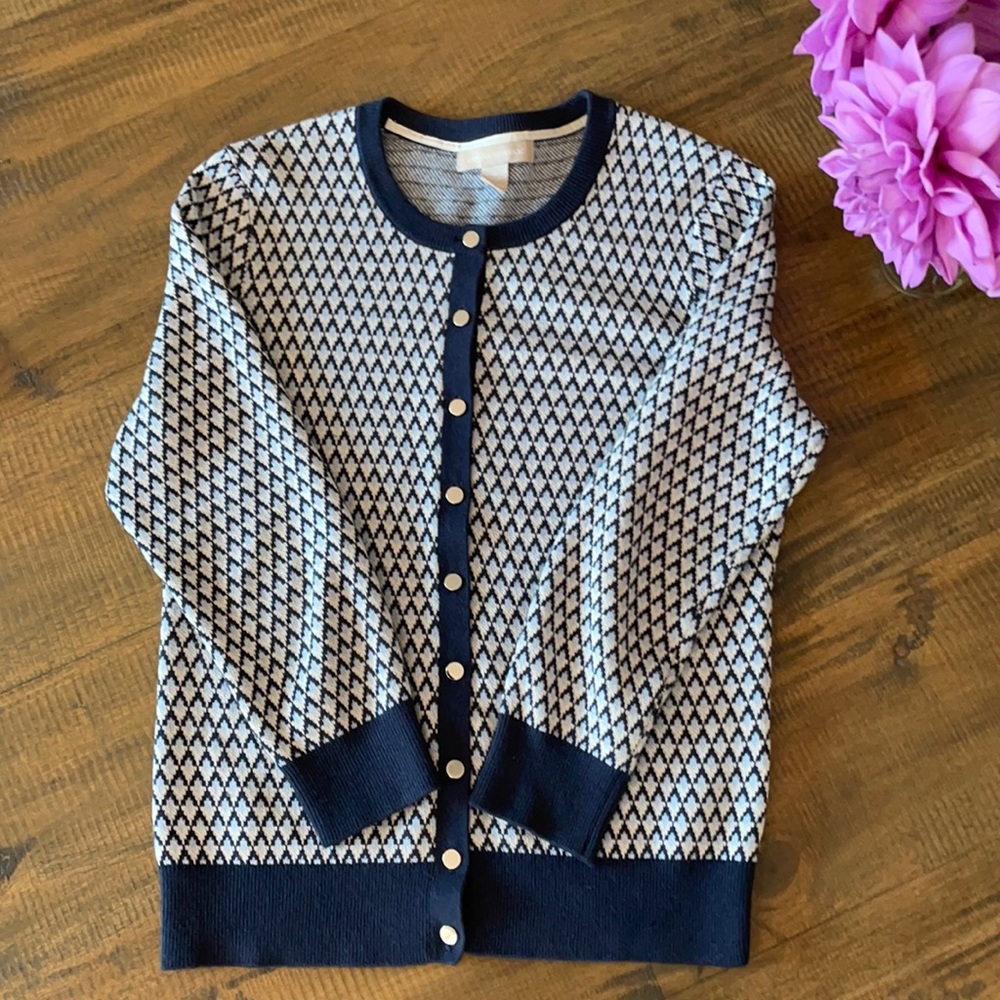 Banana Republic silk blend blue cardigan size S